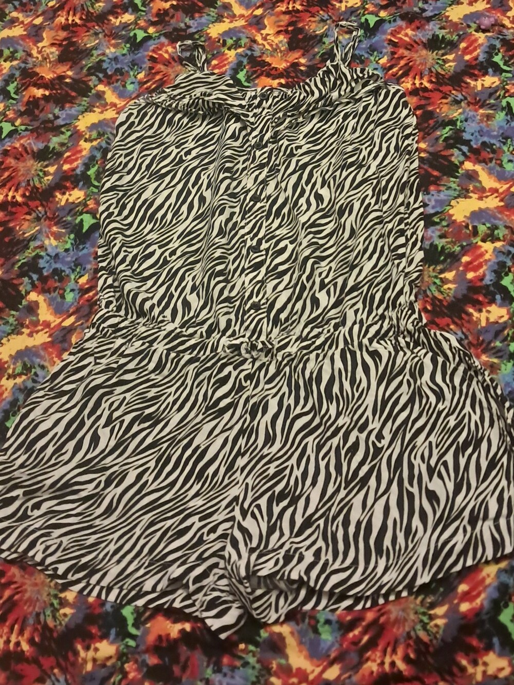 H&M Girls Zebra Print Romper
